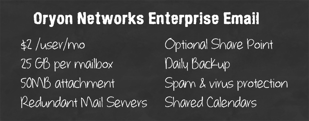Oryon Networks Enterprise Email Hosting Oryon Networks Enterprise Email Hosting